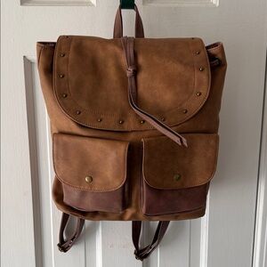 Brown Leather Backpack